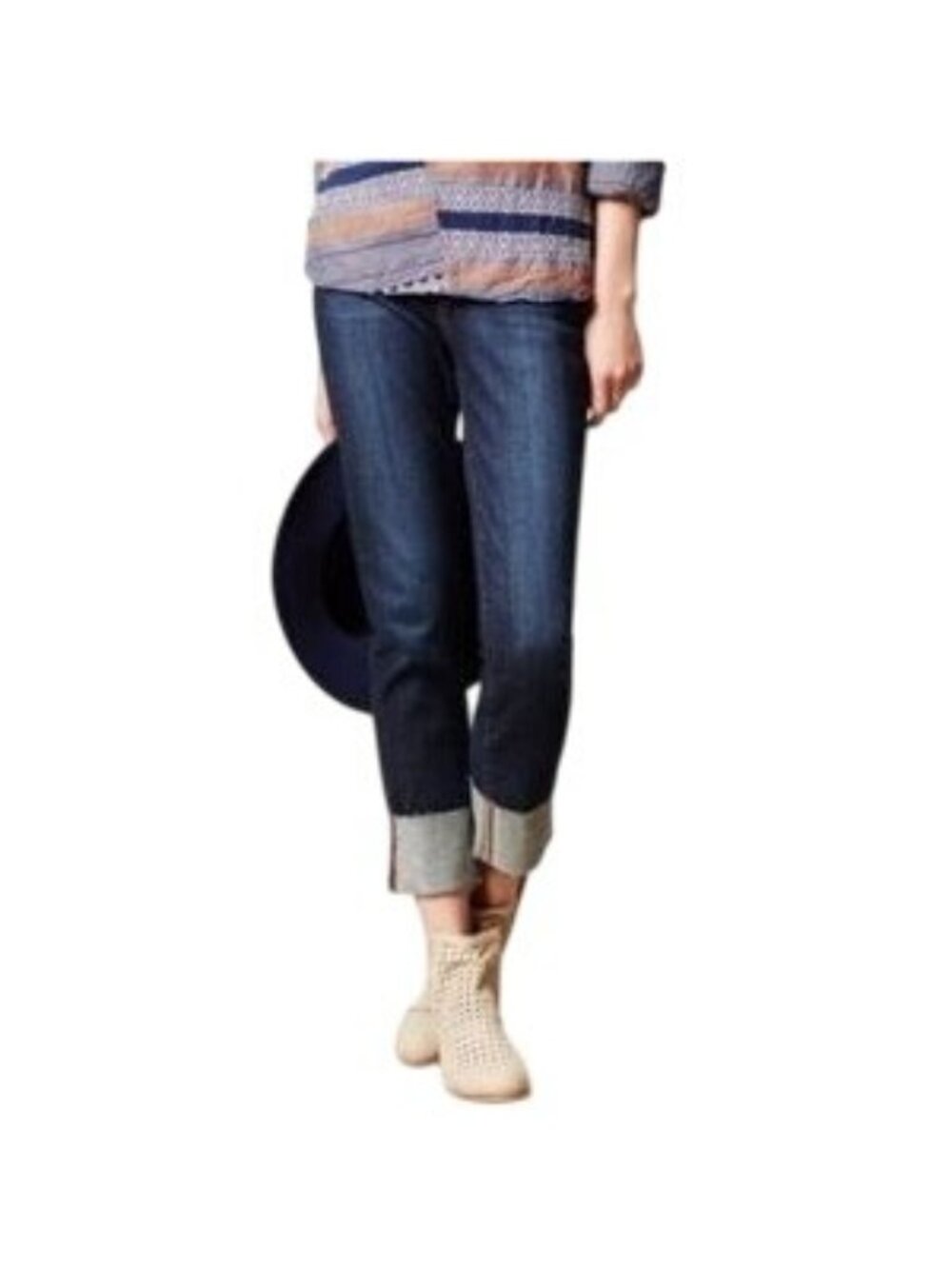 AG the Stevie Crop Slim Straight Blue Jean Womens 27R